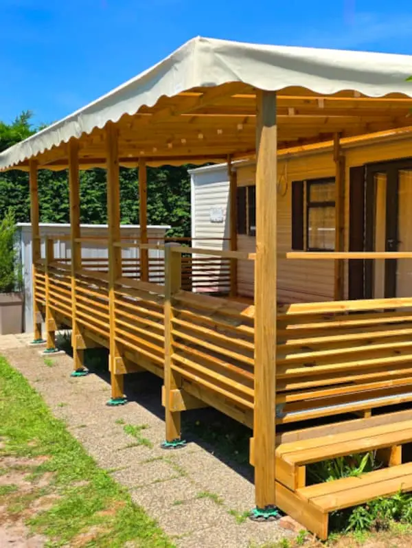 installation terrasses sur mesure répare mobil-home dans les landes, pays basque, les Pyrénées atlantique, la Dordogne